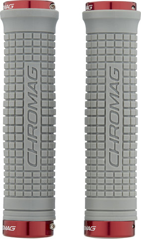 Chromag Squarewave XL Lock On puños para manillar - grey-red/146 mm