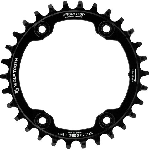 Wolf Tooth Components 96 BCD Chainring for Shimano XTR M9000 / M9020 - black/30 tooth