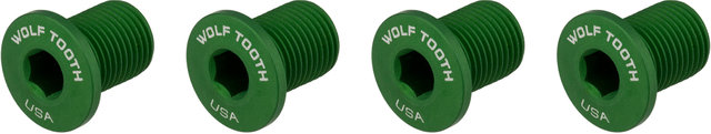 Wolf Tooth Components Tornillos de plato rosca M8 4 brazos 10 mm - green/10 mm