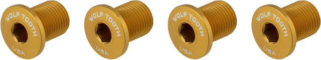 Wolf Tooth Components Tornillos de plato rosca M8 4 brazos 10 mm - gold/10 mm