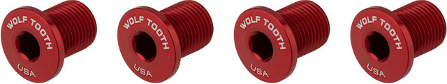 Wolf Tooth Components Tornillos de plato rosca M8 4 brazos 10 mm - red/10 mm