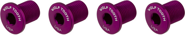 Wolf Tooth Components Tornillos de plato rosca M8 4 brazos 10 mm - purple/10 mm