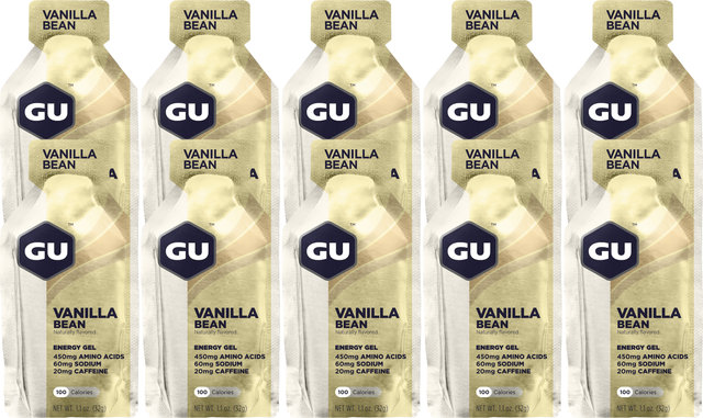 GU Energy Labs Energy Gel - 10 Pack - vanilla bean