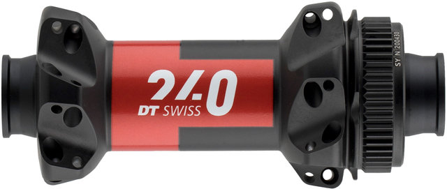 DT Swiss Moyeu Avant 240 Straightpull Road Disc Center Lock - noir/12 x 100 mm / 24 trous