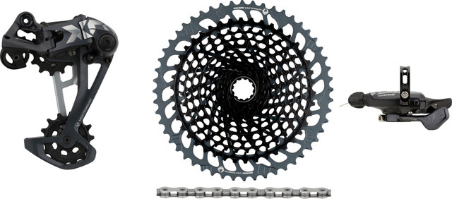 SRAM Kit de Mise à Niveau X01 Eagle 1x12vit. avec Cassette - black - X01 silver/SRAM XD/14 dents/SRAM XD/10-52/aucun/aucun/sans