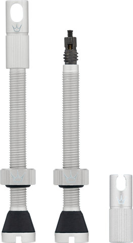 Peatys Chris King Edition MK2 Tubeless Valve 2-Pack Set - silver/Presta 60 mm