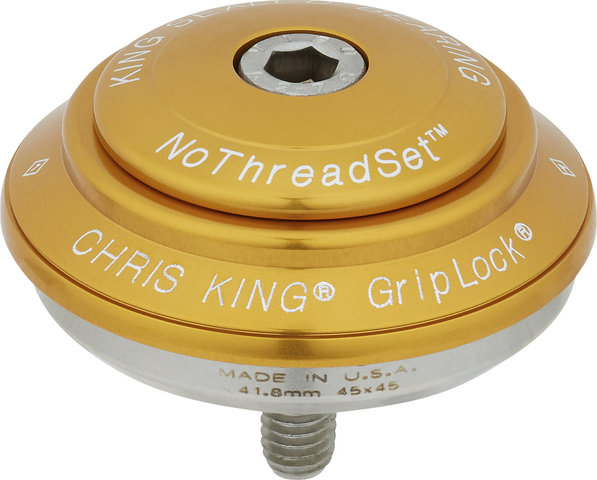 Chris King DropSet 2 IS42/28,6 - IS52/40 GripLock Steuersatz - gold/1 1/8" - 1,5" tapered/IS42/28,6 - IS52/40