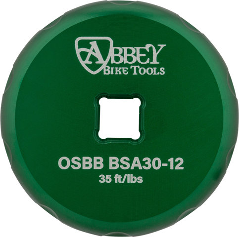 Abbey Bike Tools Single-Sided Bottom Bracket Socket for BSA30-12 - green