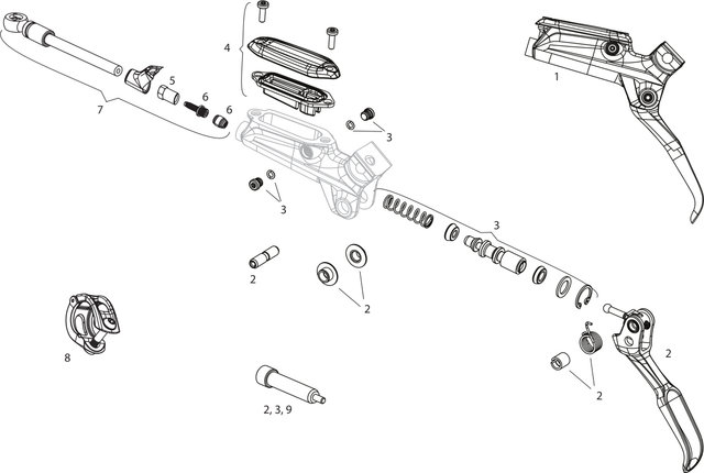 SRAM Pièces Détachées pour Levier de Frein Level TLM - 1/dark grey v.2