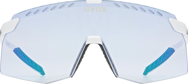 uvex pace stage V sports glasses - white matte/mirror blue