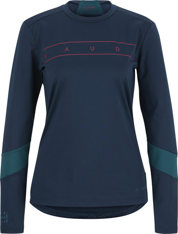 VAUDE Camiseta para damas Womens Qimsa LS Logo Shirt - dark sea/36/S