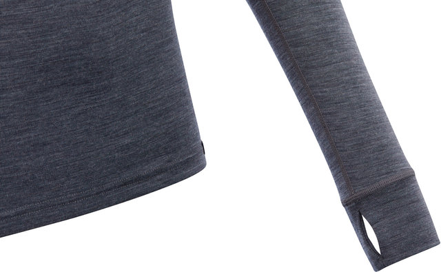 GripGrab Camiseta interior Merino Bamboo 1/2 Zip Longsleeve Base Layer - grey/M