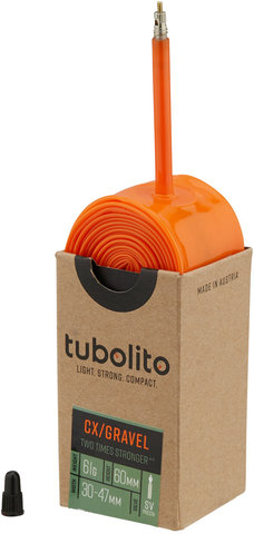 tubolito Chambre à Air Tubo-CX/Gravel-All 27,5"/28" - orange/30-47 x 584-622 SV 60 mm