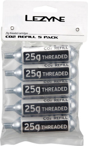 Lezyne Spare Threaded CO2 Cartridges, 25 g - 5 pcs - universal