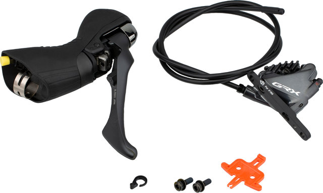 Shimano GRX Scheibenbremse BR-RX810 + BL-RX810 - Werkstattverpackung - schwarz-grau/Vorderrad/links (seitenspezifisch)