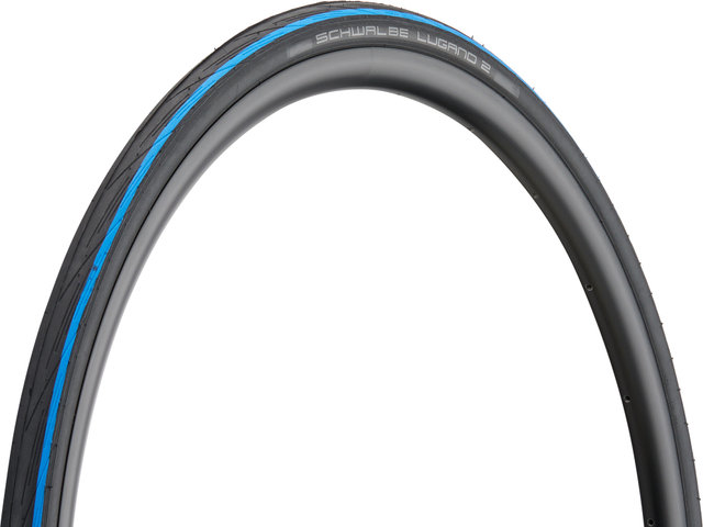 Schwalbe Lugano II K-Guard 28" Wired Tyre - black-blue/25-622 (700x25c)