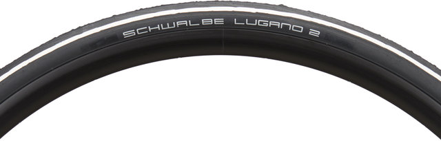 Schwalbe Lugano II K-Guard 28" Wired Tyre - black-white/25-622 (700x25c)