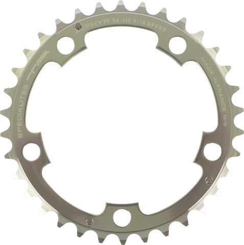 TA Zephyr Chainring, 5-arm, Centre, 110 mm BCD - silver/34 tooth