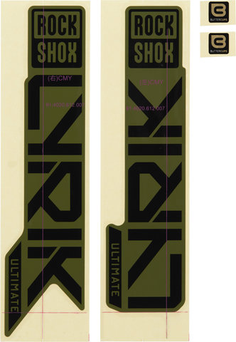 RockShox Decal Kit Aufklebersatz für Lyrik Ultimate ab Modell 2023 - gloss green-gloss black