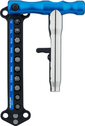 ParkTool Mango en T de cambio rápido con puntas QTH-1 - azul-plata