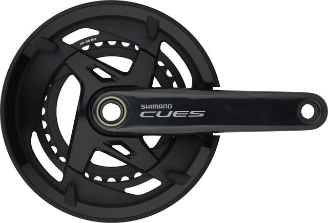 Shimano CUES Crankset FC-U8000-2 Hollowtech II w/ Chain Guard - black/175,0 mm