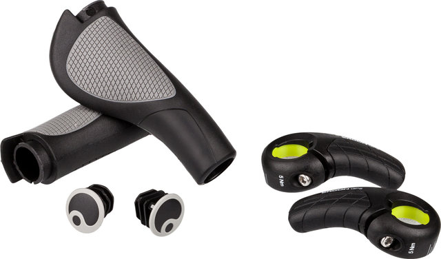 Ergon Puños GP2 para interruptores giratorios unilateral - black/L