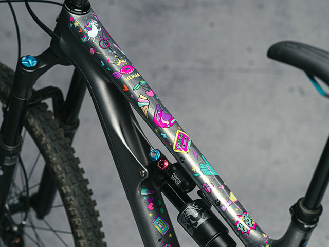 DYEDBRO MTB Frame Protection Film Set - unicorn glitter