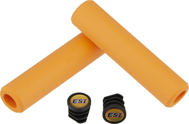 ESI Puños de manillar de silicona Chunky - naranja/130 mm