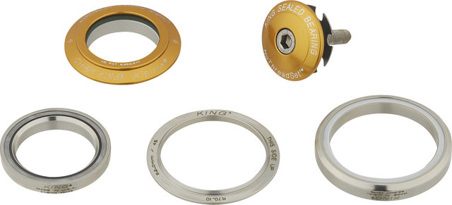 Chris King DropSet 5 IS42/28.6 - IS52/40 GripLock Headset - gold/1 1/8" - 1,5" tapered/IS42/28,6 - IS52/40