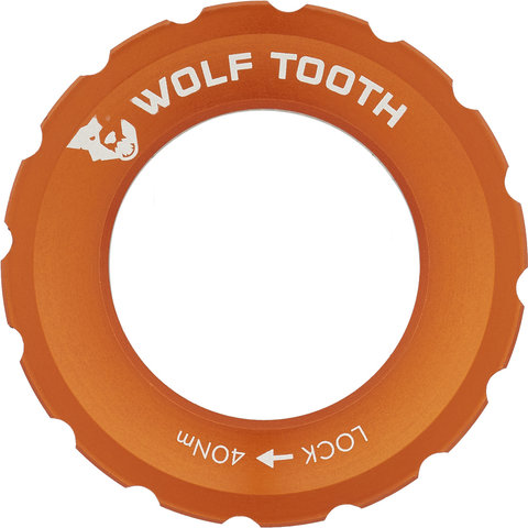 Wolf Tooth Components Center Lock Verschlussring - orange