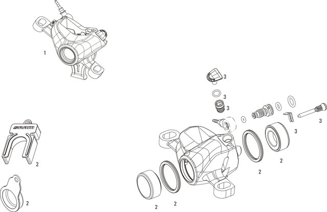 SRAM Pièces Détachées pour Étrier de Frein Level TLM - 2/universal