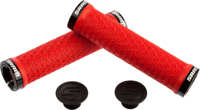 SRAM MTB Locking Handlebar Grips - red