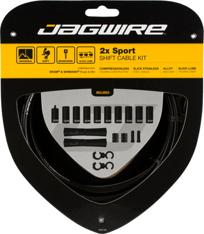 Jagwire 2X Sport Schaltzugset - black