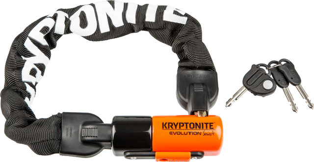 Kryptonite Evolution 4 Integrated Chain Lock - black-orange-white/55 cm