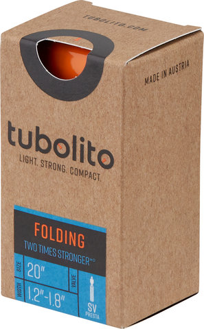 tubolito Tubo-Folding-Bike 20" Inner Tube - orange/20 x 1.2-1.8 Presta 42 mm