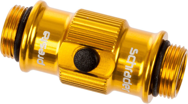 Lezyne Flip-Thread Chuck Valve Cap with ABS for Micro Floor Drive - gold