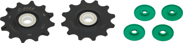 C-BEAR Galets de Dérailleur OCM SRAM AXS Road 12 vitesses Full Ceramic - noir/12 dents