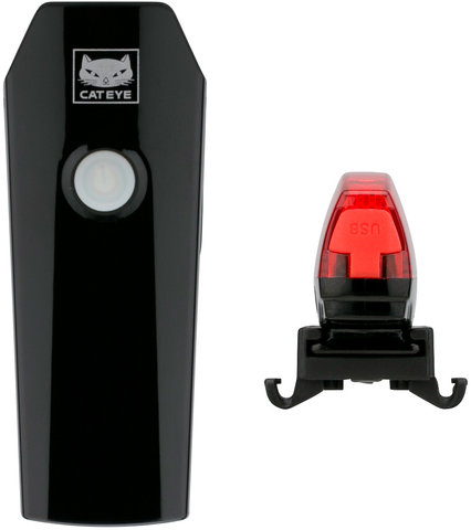 CATEYE HL-EL360G RC GVOLT25 + TL-LD620G RapidMicroG Beleuchtungsset mit StVZO - schwarz/universal