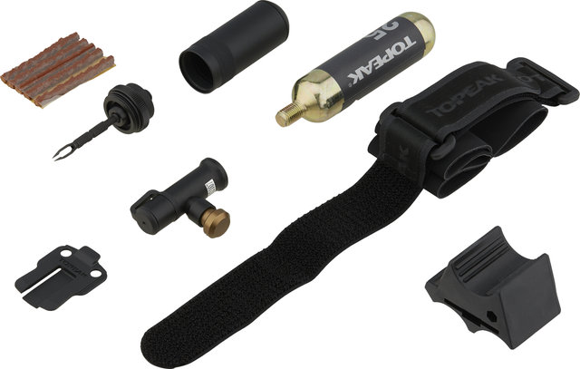 Topeak Tubi Master X Tubeless Repair Kit with 25 g CO2 Cartridge - black