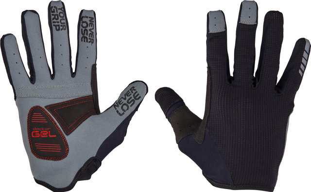 GripGrab Shark Padded Full Finger Gloves - black/M