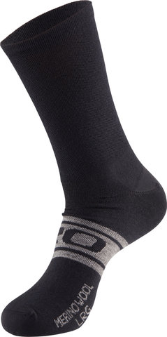 Giro Seasonal Merino Wool Socken - black-charcoal clean/43-45