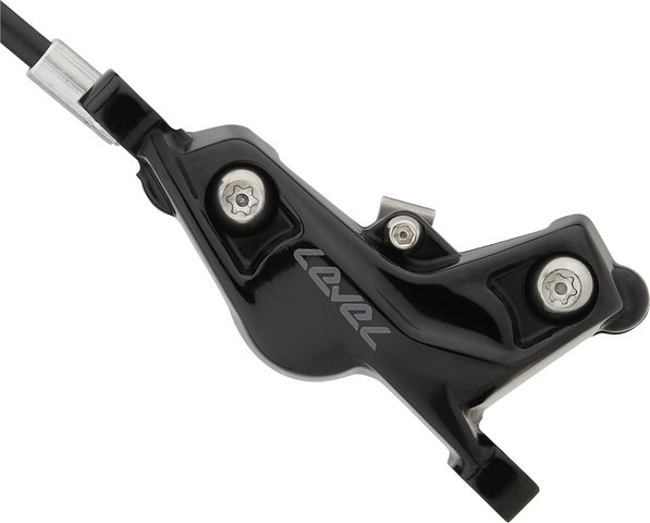 SRAM Frein à Disque Level Silver Stealth 4-Piston - black anodized/Roue avant/Flip-Flop (non spécifique au côté)