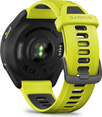 Garmin Forerunner 965 GPS Running & Triathlon Smartwatch - black-carbon grey-lemon yellow-black