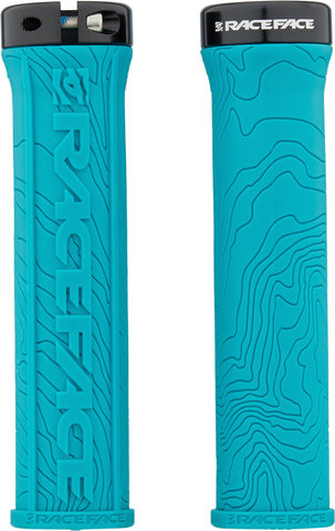 Race Face Half Nelson Lock On Handlebar Grips - turquoise/universal