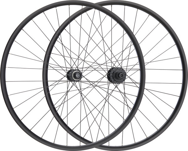 bc basic Urban Deore Disc Center Lock P-22 28" Wheelset - black/28" Set (Front 15x100 + Rear 12x142) Shimano Micro Spline