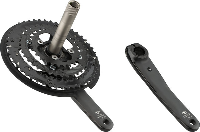 Shimano Deore FC-T6010 Hollowtech II Crankset w/ Chain Guard - black/175.0 mm 26-36-48