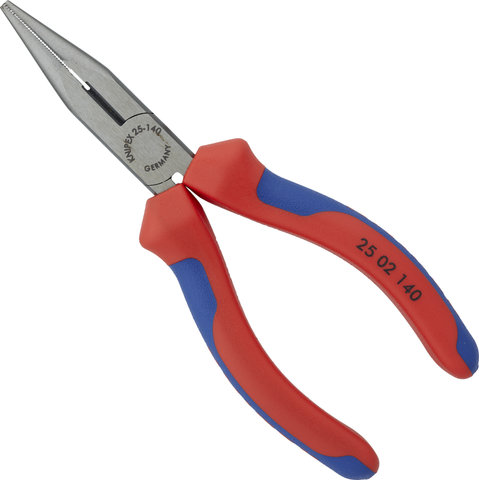 Knipex Flachrundzange mit Schneide - rot-blau