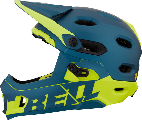 Bell Super DH MIPS Helm - matte-gloss-blue-hi-viz/55 - 59 cm