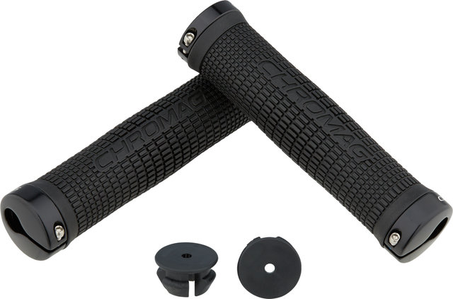 Chromag Poignées Squarewave Lock On - black-black/142 mm
