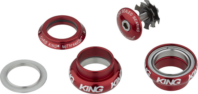 Chris King NoThreadSet EC30/25,4 - EC30/26 Steuersatz - red/1"/EC30/25,4 - EC30/26